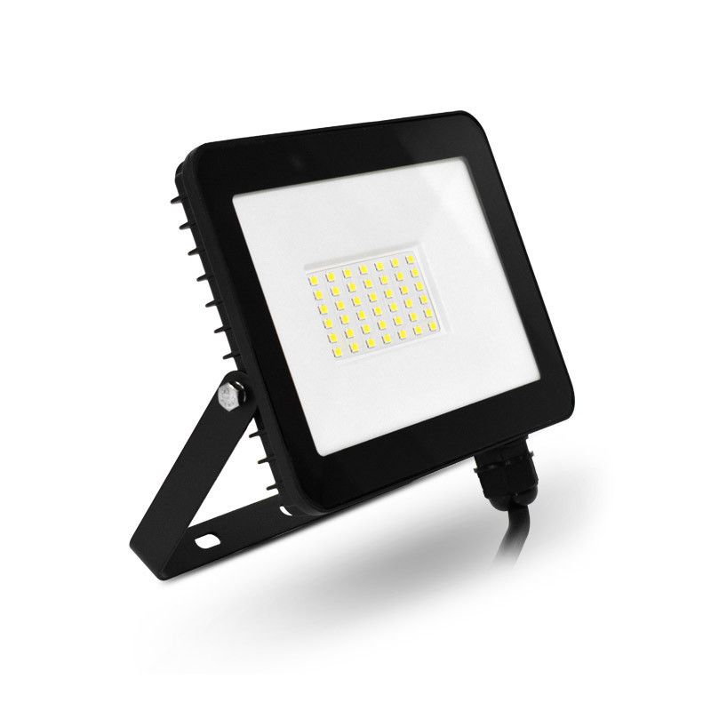 MIIDEX Projecteur LED Plat Noir 30W 6000K IP65