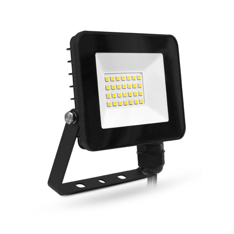 MIIDEX Projecteur LED Plat Noir 20W 6000K IP65