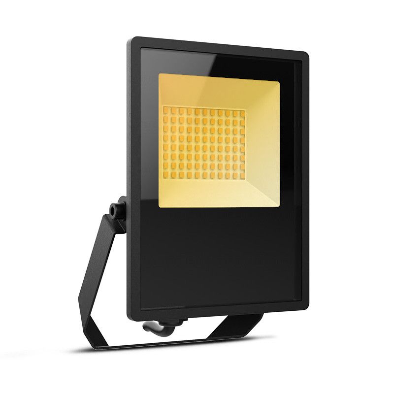 MIIDEX PROJECTEUR LED PLAT NOIR 50W 6000K + DETECTEUR