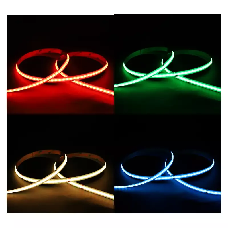 MIIDEX Kit tout-en-un Bandeau LED COB Dimmable RGB 5 m 420 LED/m 25w IP20 - 24V