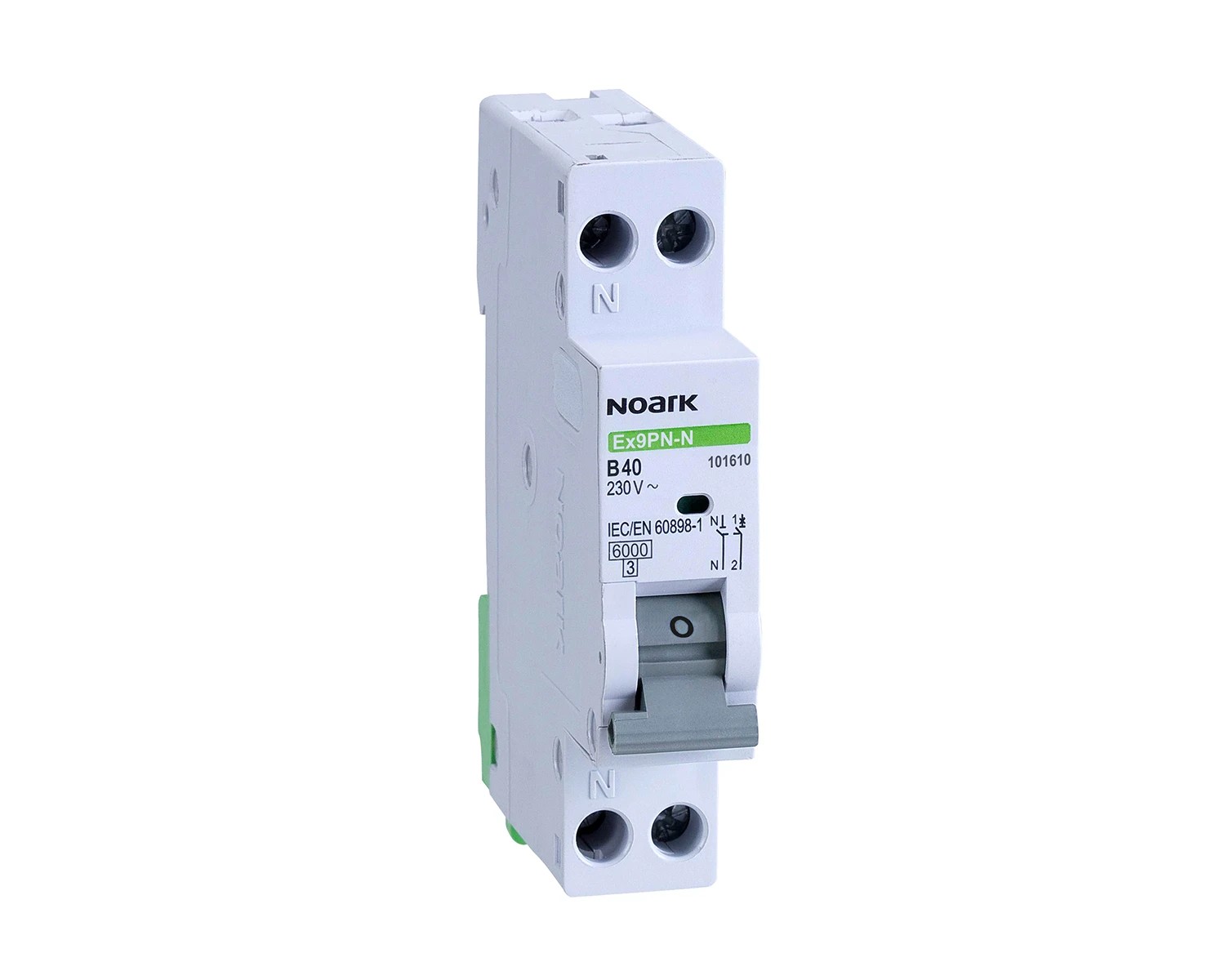 Disjoncteur modulaire phase neutre 32A courbe C 6ka Noark Ex9PN-N