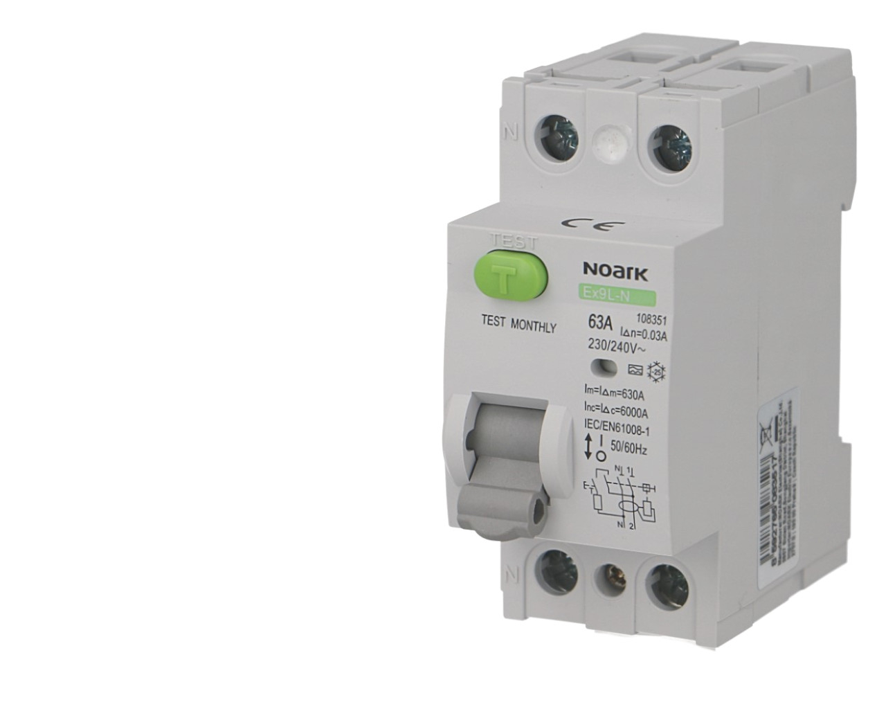 Interrupteur Différentiel 63A / 30mA / type AC Noark