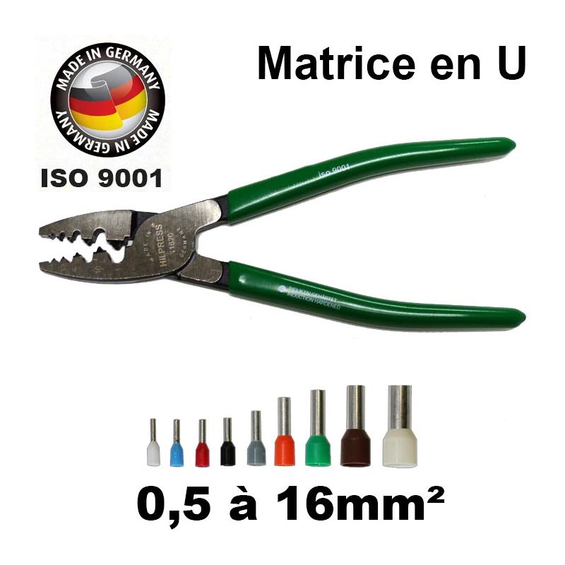 Pince a sertir les embouts de cablage 0.5-16mm²