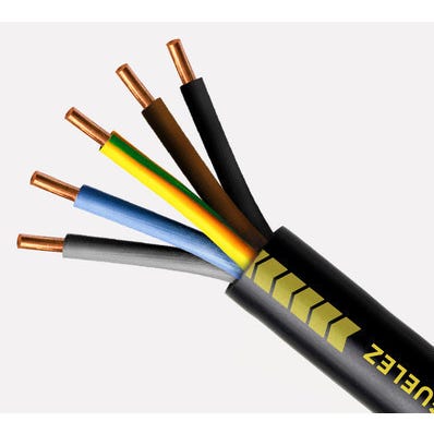 Câble U1000 R2V 5G2,5mm² au mètre