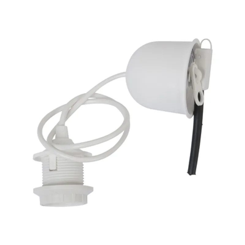 MONTURE PLASTIQUE E27 BLANCHE