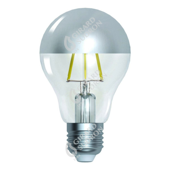 GIRARD SUDRONSTANDARD A60 FILAMENT LED CALOTTE ARGENTÉE 6W E27 2700K 750LM DIM.