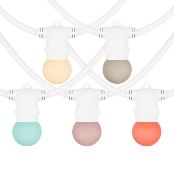 GIRARD SUDRON PARIS GUINGUETTE - LOT 5 SPHERIQUES LED IP44 E27 1W COULEURS PANACHÉE