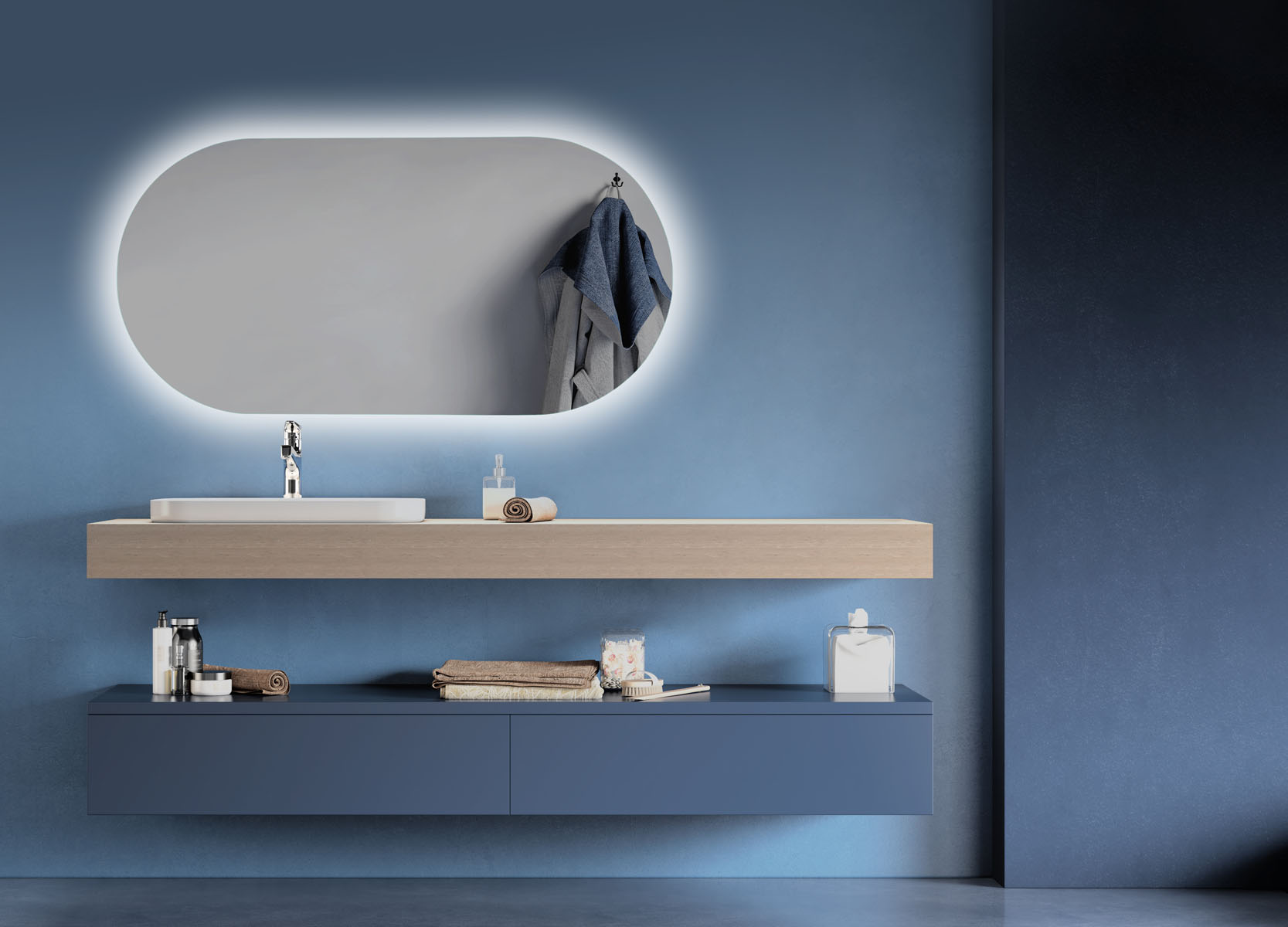 FOCCO Miroir avec lumière LED DENISE 600X850MM 5700K