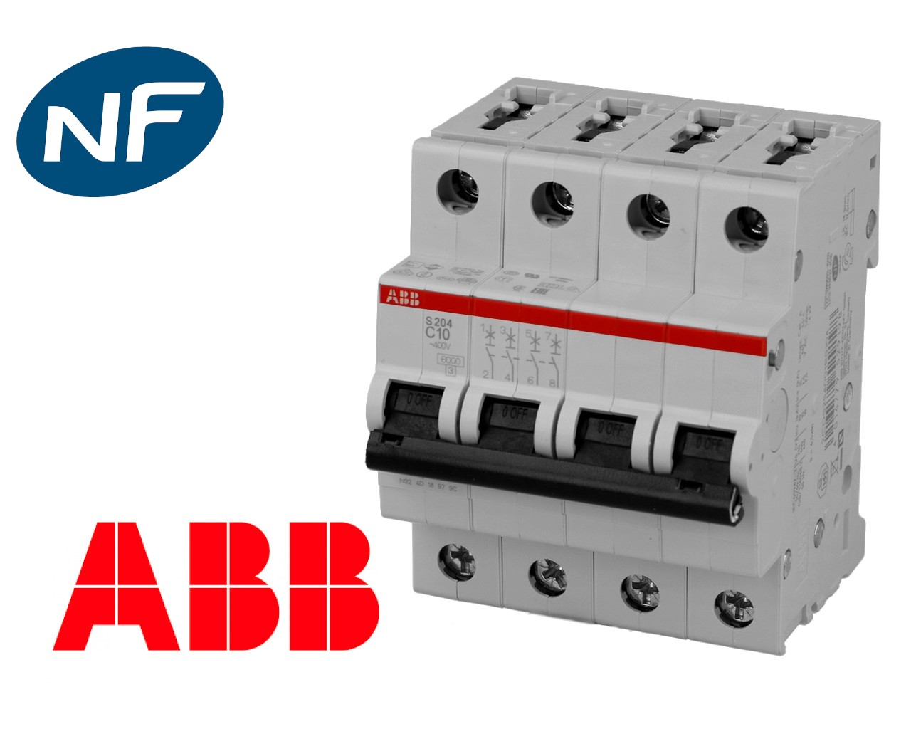 Disjoncteur Modulaire ABB 16A 4P S204-C16