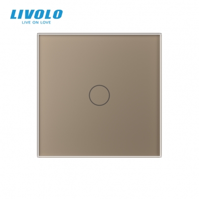 LIVOLO PLAQUE EN VERRE 1 BOUTON BLANCHE