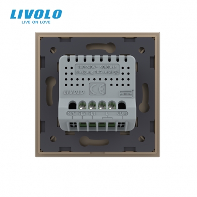 LIVOLO PLAQUE EN VERRE 2 BOUTONS BLANCHE