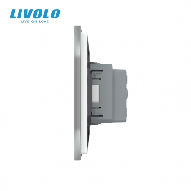 LIVOLO PLAQUE EN VERRE POUR UNE PRISE BLANCHE
