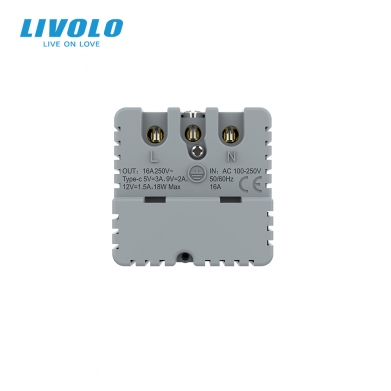 LIVOLO PRISE 1 USB-A USB-C 36W NOIR