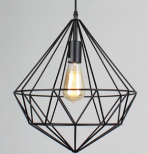 AL LED PENDANT LIGHT BLACK CAGE2 VINTAGE