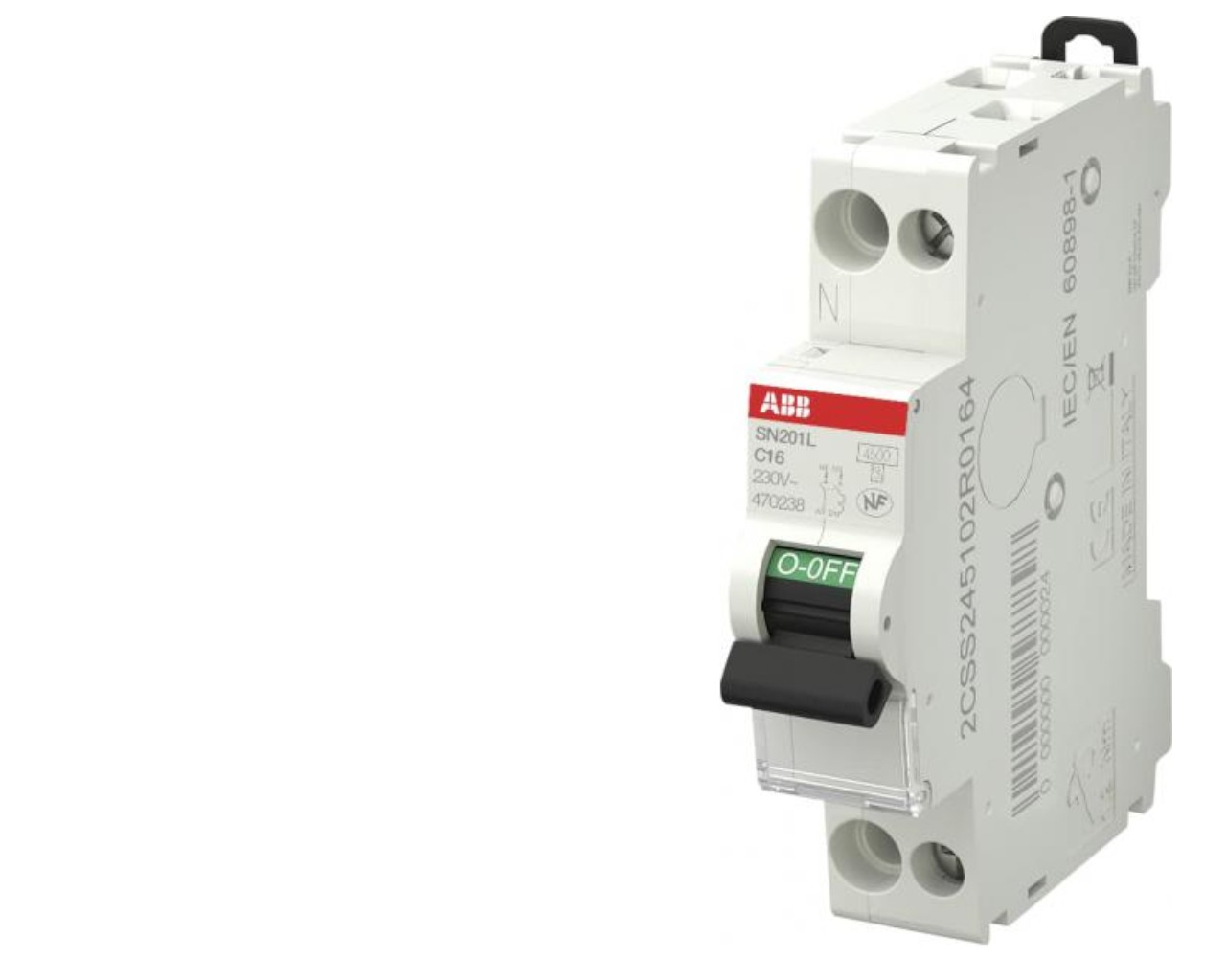 Disjoncteur modulaire phase neutre 10A 4.5kA à vis ABB