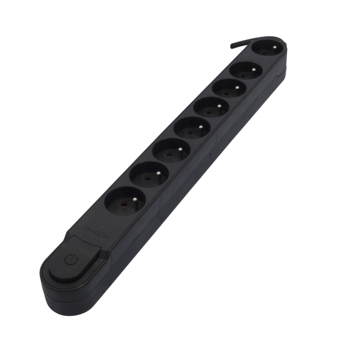 CHACON bloc Design avec Interrupteur 8X16A -1.5m noir