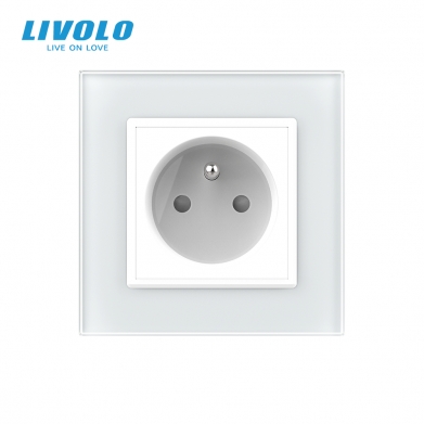 LIVOLO PLAQUE EN VERRE POUR UNE PRISE CHAMPAGNE