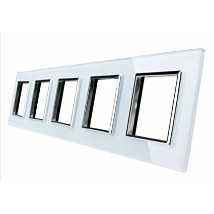 LIVOLO Plaque 5 prises blanche