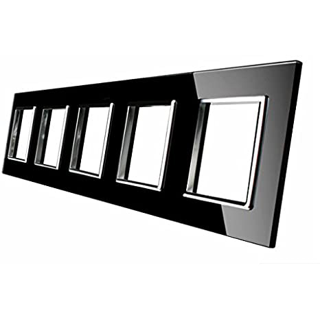 LIVOLO Plaque 5 prises noire