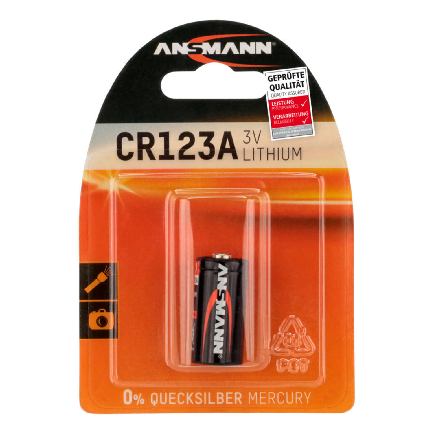 Piles lithium - photo ANSMANN CR 123 A Blister de 1