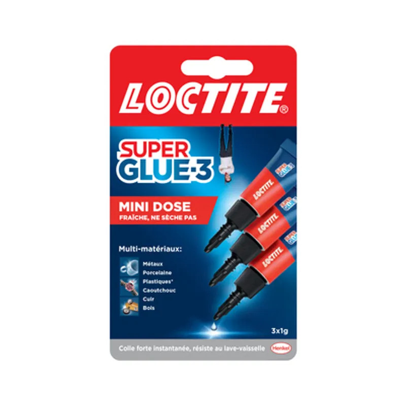 Colles Super Glue-3 liquide 1 g par 3 LOCTITE