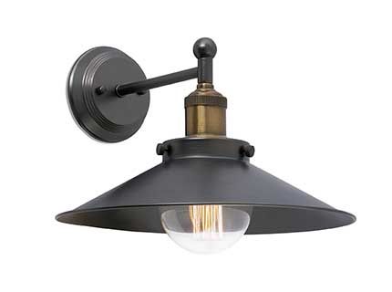 FARO MARLIN APPLIQUE NOIR + OR VIEUX E27 25W