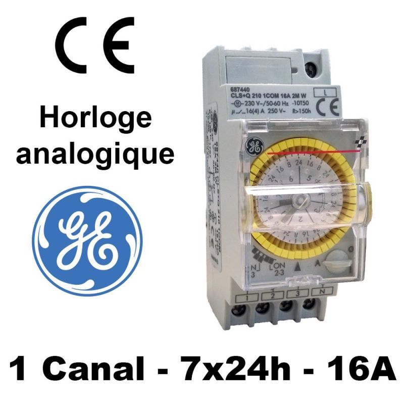 Horloge hebdomadaire analogique General Electric