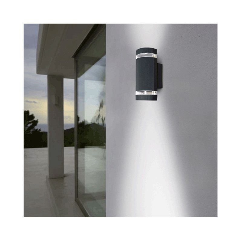 VISION EL APPLIQUE MURALE LED GU10 X 2 GRIS ANTHRACITE