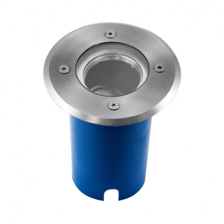 SUPPORT DE SPOT LED ENCASTRABLE SOL + DOUILLES GU10 &amp; GU5.3 INOX 316 L