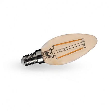 VISION EL AMPOULE LED E14 FILAMENT GOLDEN FLAMME 4W 4000K BOITE