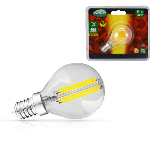 VISION EL AMPOULE LED E14 FILAMENT BULB 4W 2700K