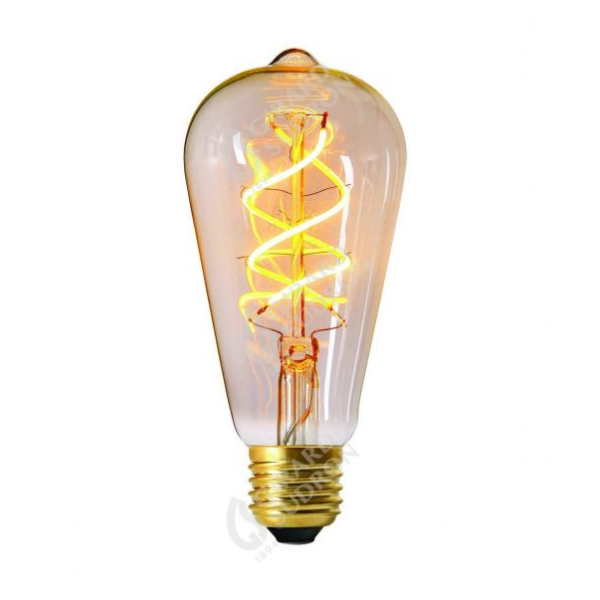 GIRARD SUDRON EDISON FILAMENT LED TWISTED 4W E27 2200K 300LM DIM. CL.