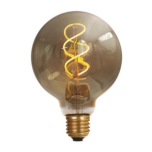 GIRARD SUDRON FS GLOBE G95 FILAMENT LED TWISTED 4W E27 2000K 160LM DIM. AMBREE