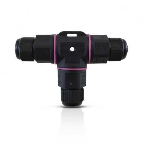 VISION-EL CONNECTEUR ETANCHE FORME T IP68 450 V NOIR 3 FILS
