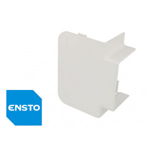 ENSTO Angle de descente 80x54 pour Goulotte electrique 80x54mm 1 compartiment PVC blanc RAL9010