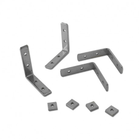 KIT FIXATION CADRE PLACO ENCASTRABLE EQUERRES + ECROUS