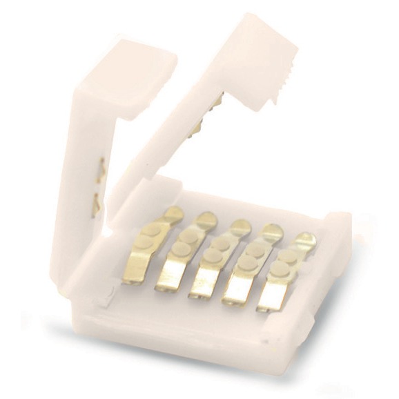 CONNECTEUR JONCTION BANDEAUX LED RGBW 12V / 24V 12MM POUR IP20 BANDEAU À BANDEAU