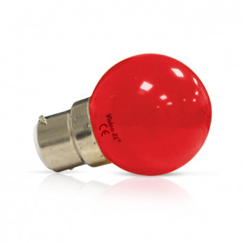 LED VISION-EL 1 W BULB B22 ROUGE BLISTER X2