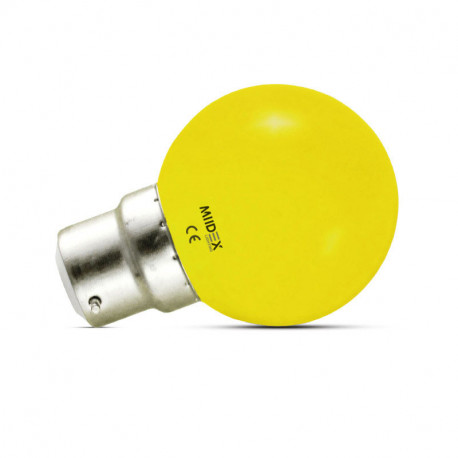 LED VISION-EL AMPOULE LED B22 COULEUR BULB 1W JAUNE BLISTER X 2