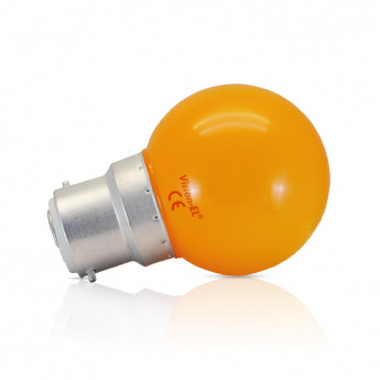 LED VISION-EL 1 W BULB B22 ORANGE BLISTER X2