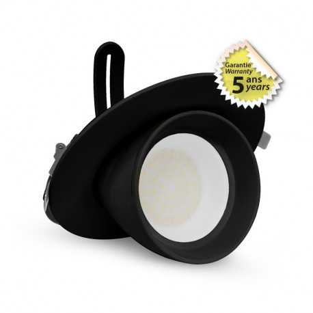 VISION EL SPOT LED ESCARGOT ROND INCLINABLE ET ORIENTABLE NOIR 38W CCT