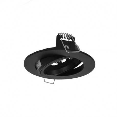 VISION-EL SUPPORT PLAFOND ROND 1/4 DE TOUR ORIENTABLE NOIR DIAM 95MM