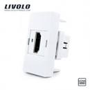 Livolo Socket HDMI Blanc