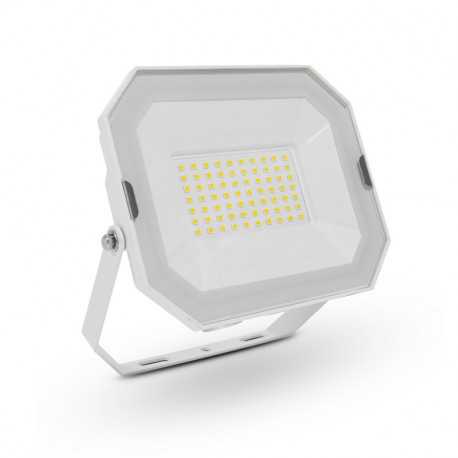 MIIDEX PROJECTEUR EXTÉRIEUR LED PLAT BLANC 50W 4000K SANS CÂBLE