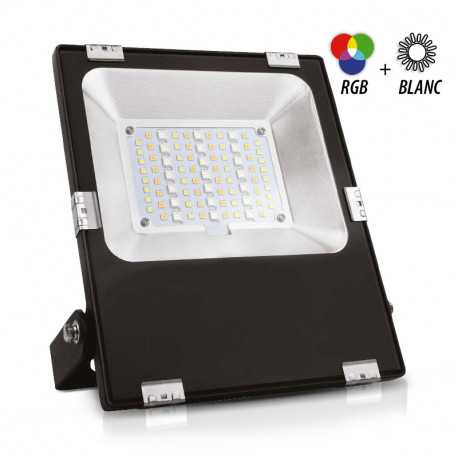 LED VISION-EL PROJECTEUR EXTERIEUR LED NOIR 230V 30W RGB+BLANC CCT IP65