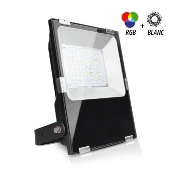 LED VISION-EL PROJECTEUR EXTERIEUR LED NOIR 230V 50W RGB+BLANC CCT IP65