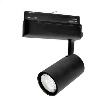 SPOT LED SUR RAIL NOIR 25W 4000°K 2300 LM + ADAPTATEUR RAIL 3 ALLUMAGES