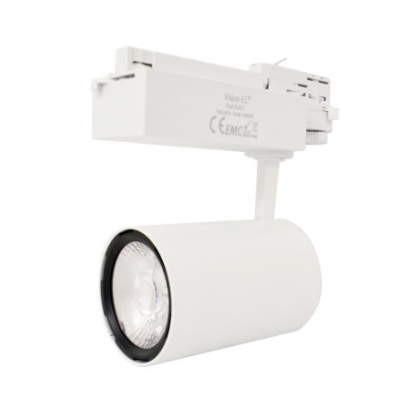 VISION EL SPOT LED RAIL BLANC 35W 4000K 3135 LM+ADAPTATEUR RAIL 3 ALLUMAGES