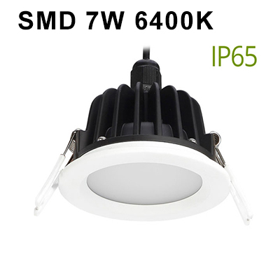 Downlight  7W SMD 6400K  White Body IP65