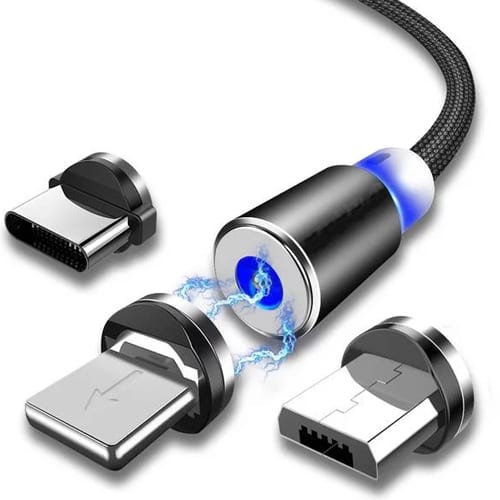 Round LED NYLON MAGNETIC CHARGING CABLE